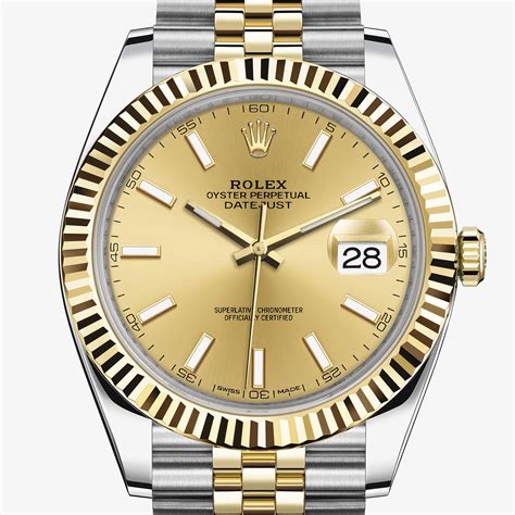 rolex date just 41 mm acciaio e oro|orologio datejust 41.